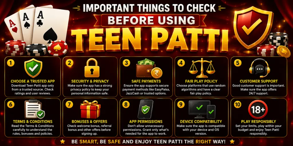 Important Things To Check Before Using Teen Patti
